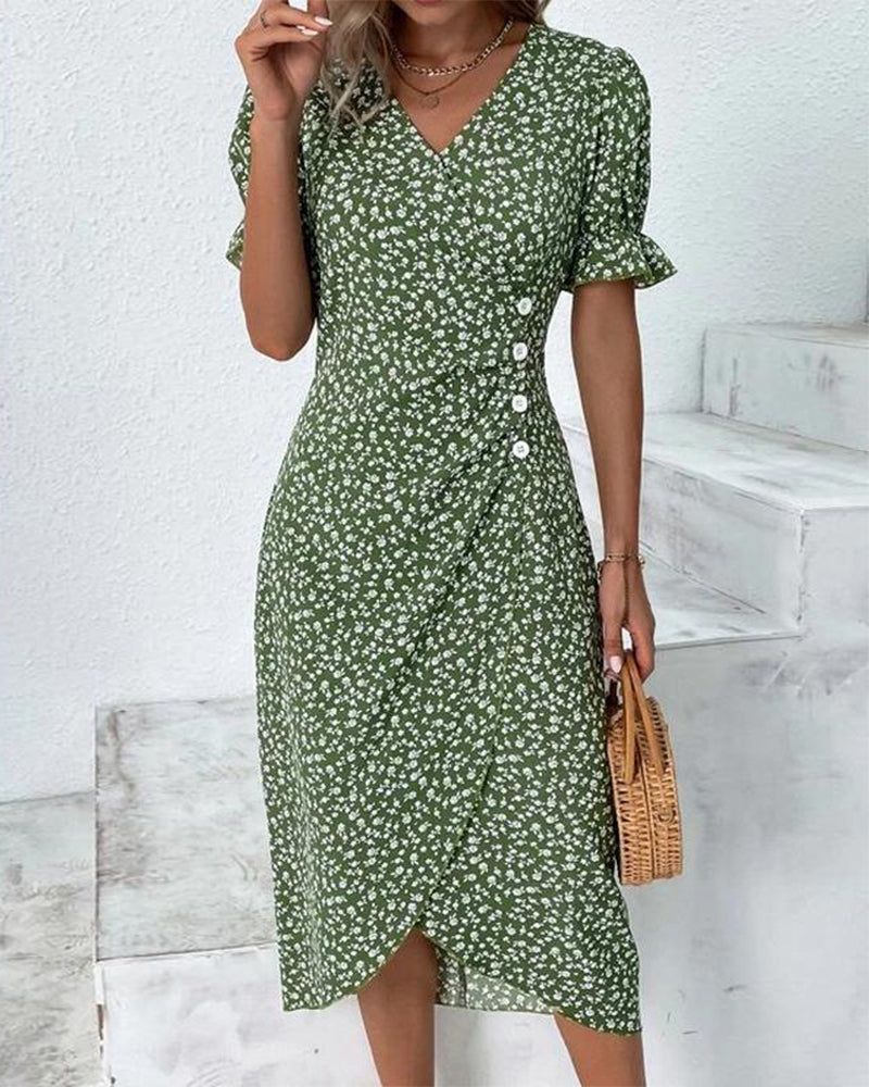 Daya | Fine dress with buttons