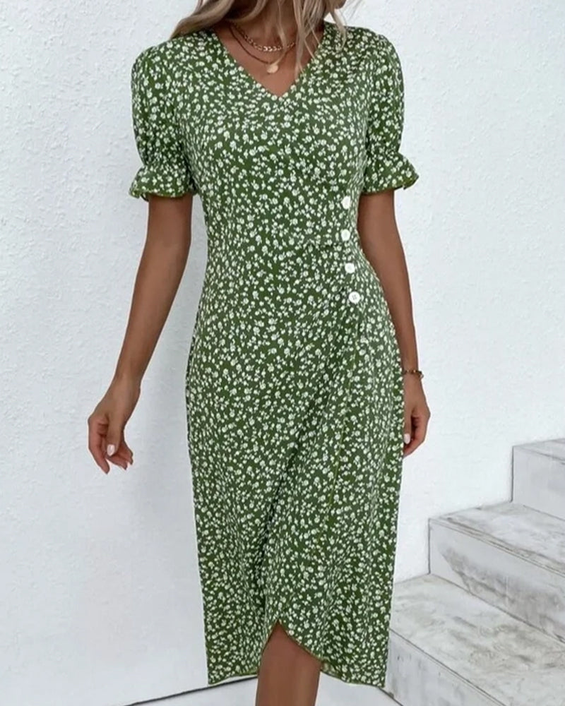 Daya | Fine dress with buttons