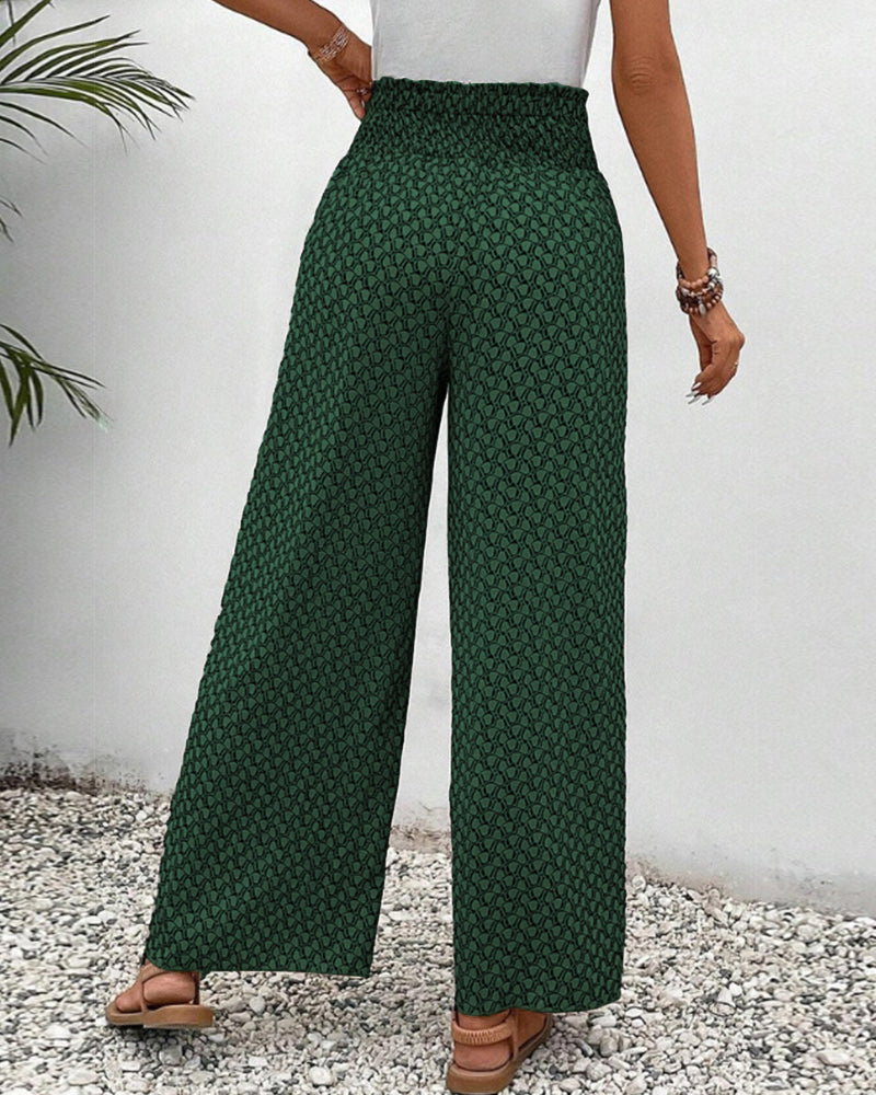 Lisette | Elegant trousers with wide leg and print