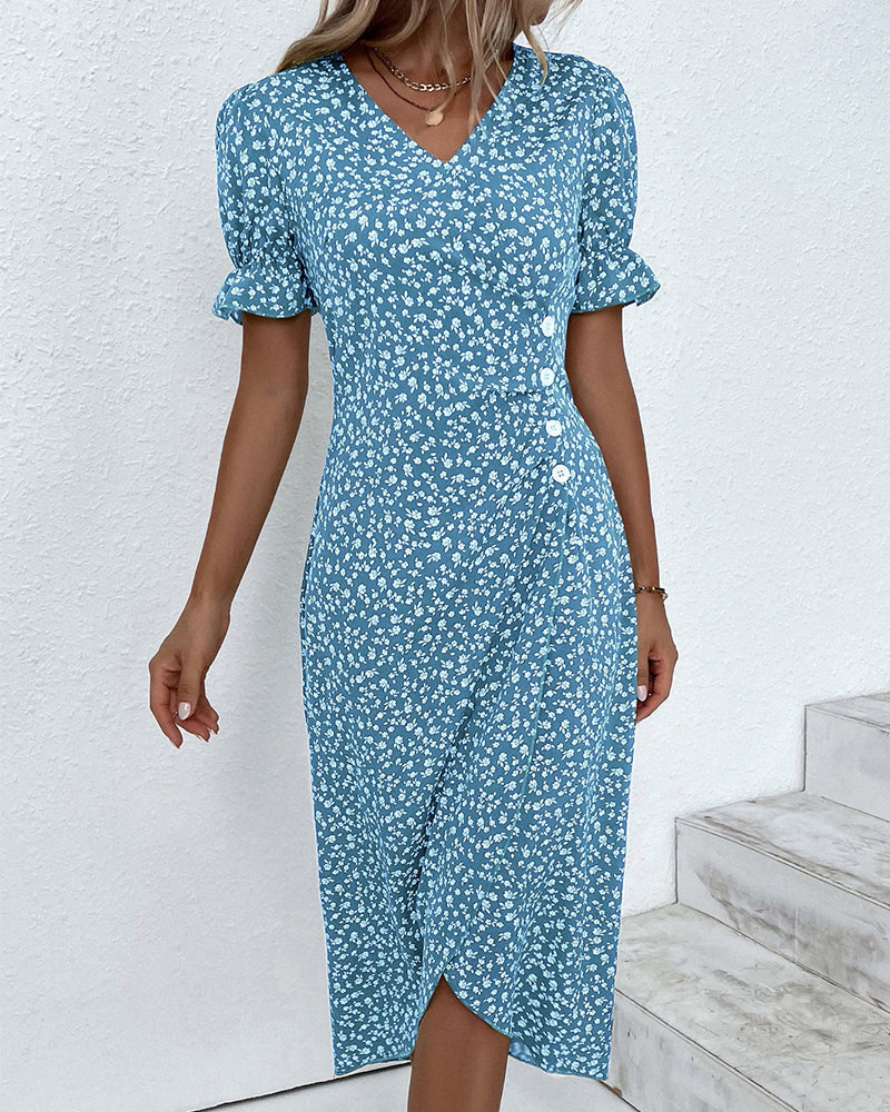 Daya | Fine dress with buttons