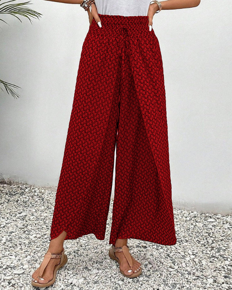 Lisette | Elegant trousers with wide leg and print