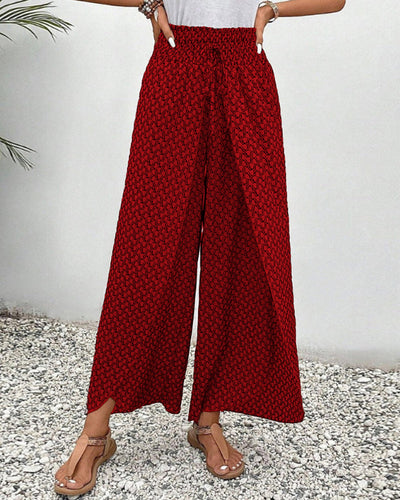 Lisette | Elegant trousers with wide leg and print