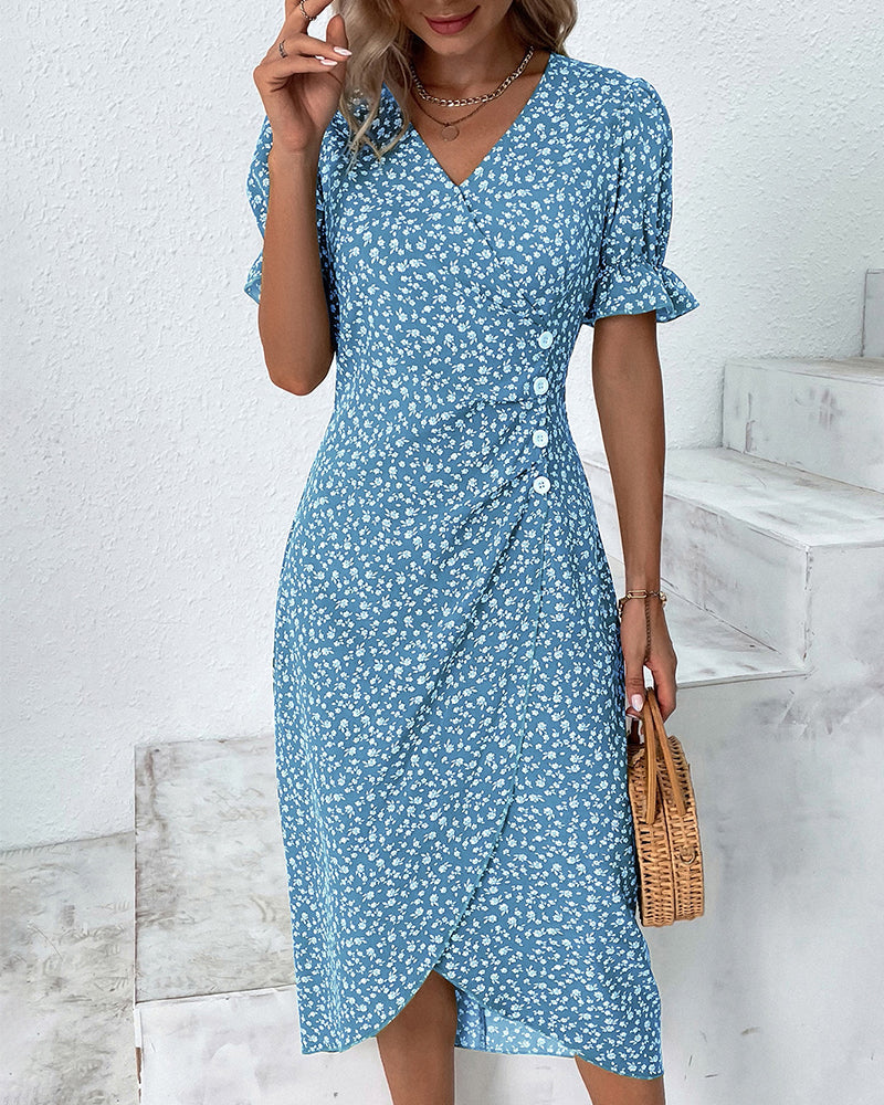Daya | Fine dress with buttons