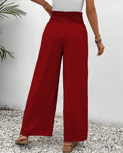 Lisette | Elegant trousers with wide leg and print