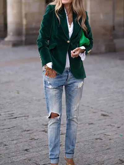 Bella | Elegant velvet blazer