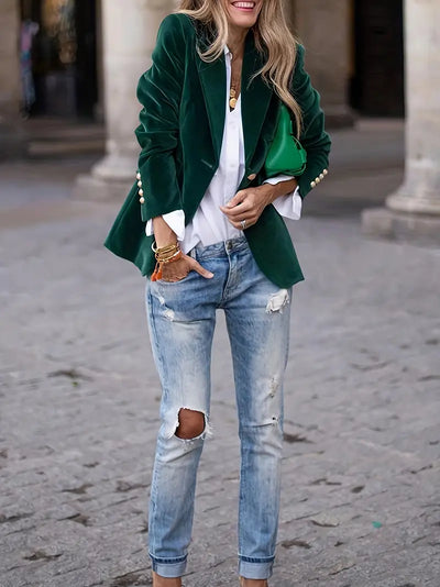 Bella | Elegant velvet blazer