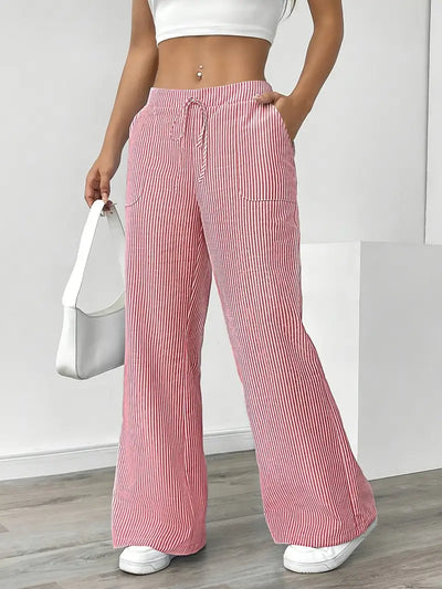 Alina | Elegant striped trousers with pockets