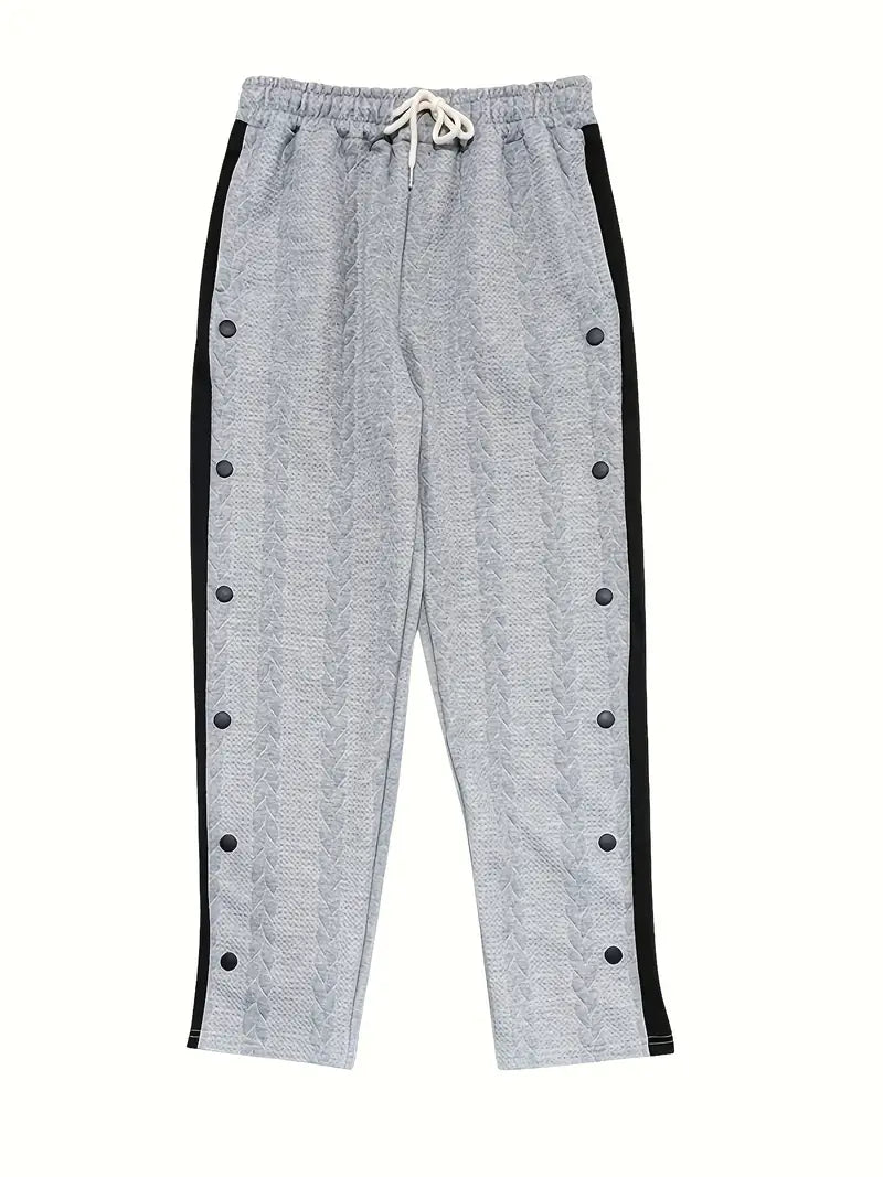 Kiana | Casual knit trousers with button accents on the sides