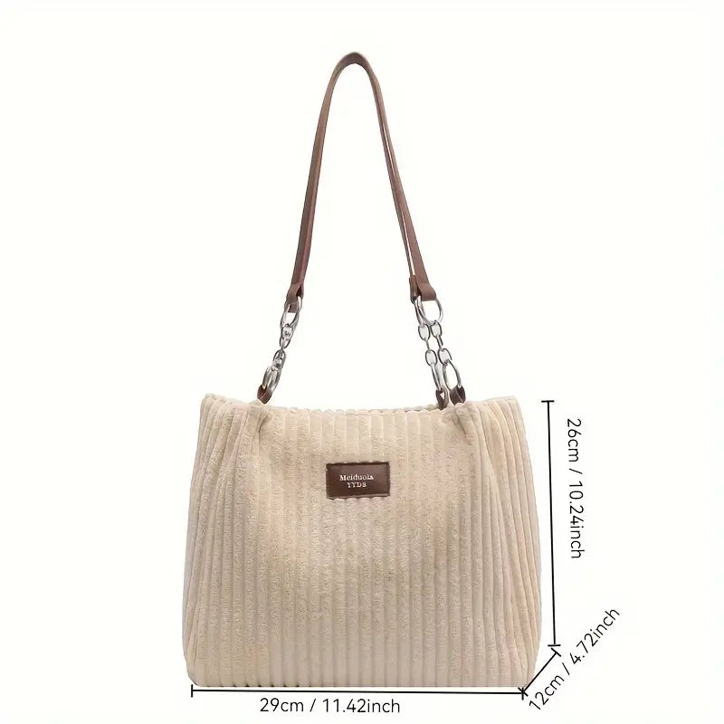 Olivia | Luxury corduroy everyday tote bag