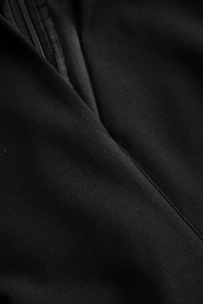 Elena | Modern black dress for women with stand-up collar