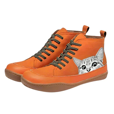 Clara | Leather ankle boots for cat lovers