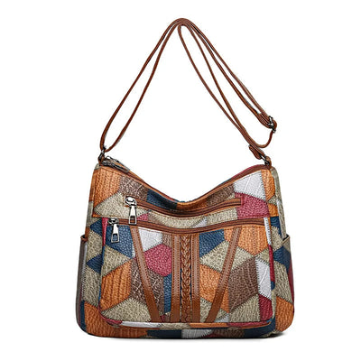Marina | Patchwork bag made from vegan leather