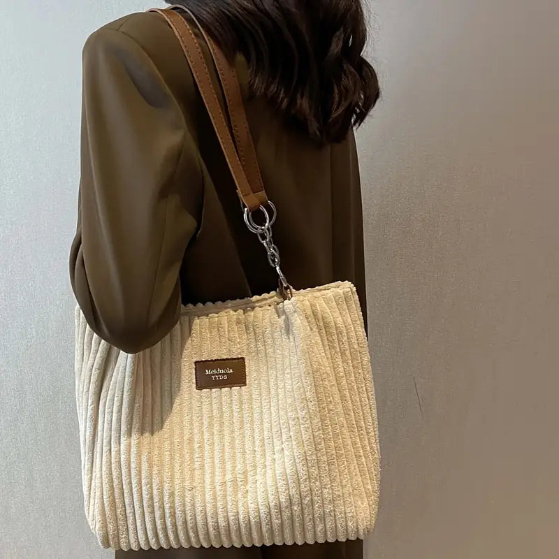 Olivia | Luxury corduroy everyday tote bag