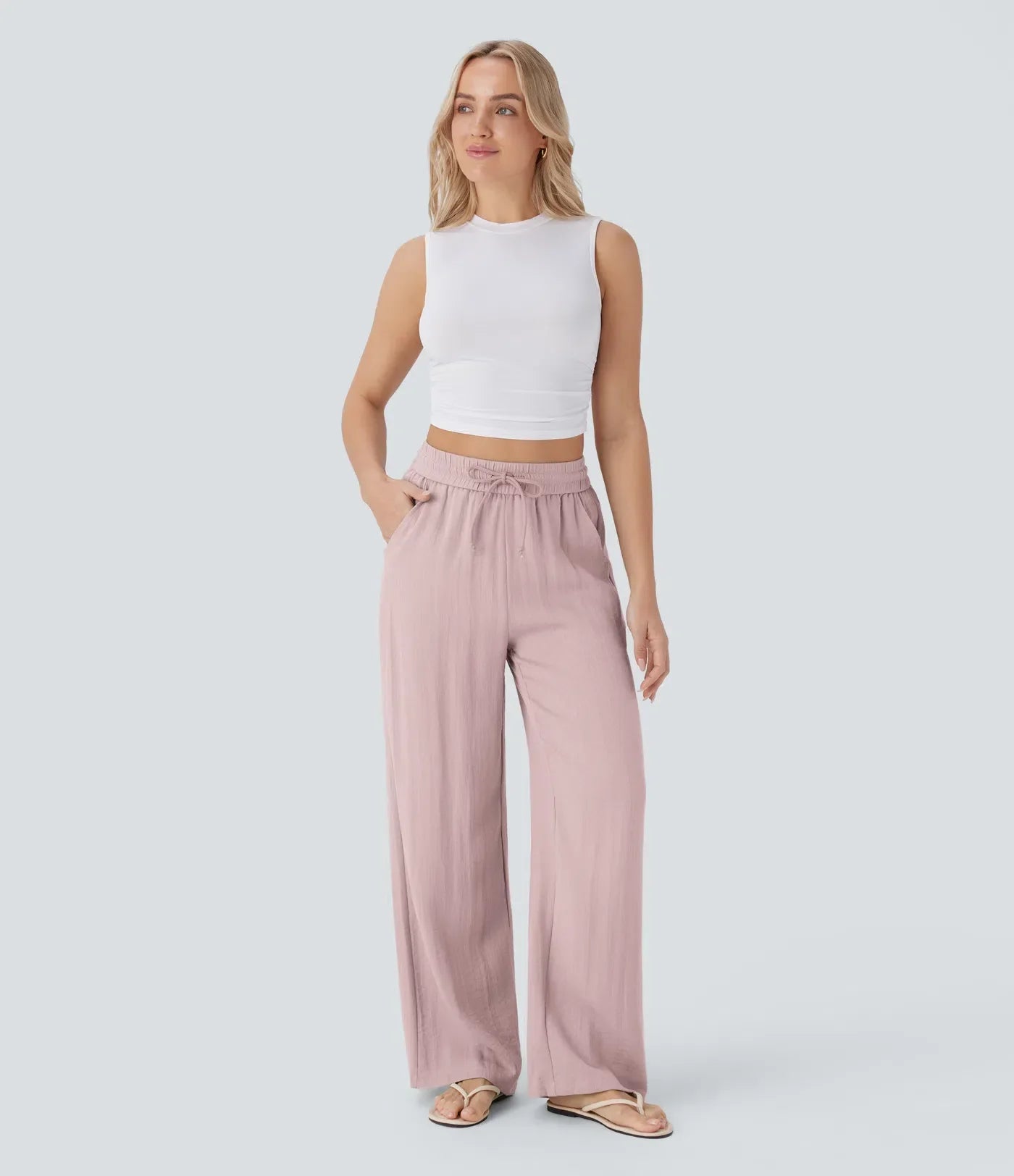 Elena | Comfortable women's linen trousers for warm days