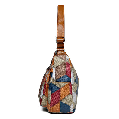 Marina | Patchwork bag made from vegan leather