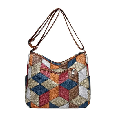 Marina | Patchwork bag made from vegan leather