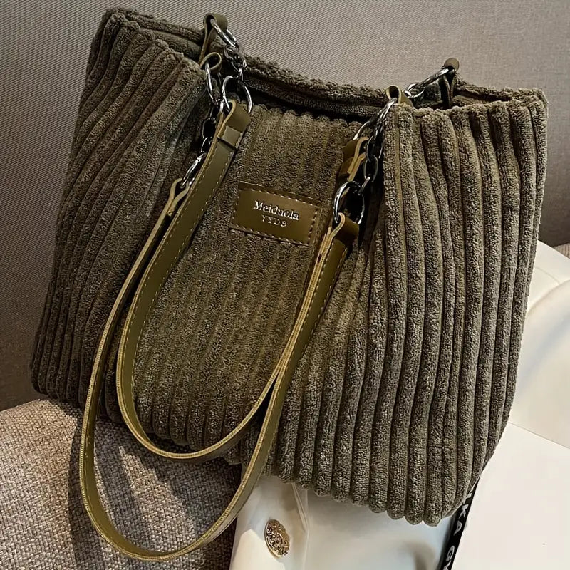 Olivia | Luxury corduroy everyday tote bag