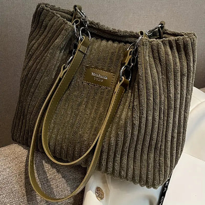 Olivia | Luxury corduroy everyday tote bag