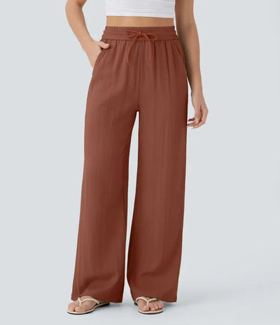 Elena | Comfortable women's linen trousers for warm days