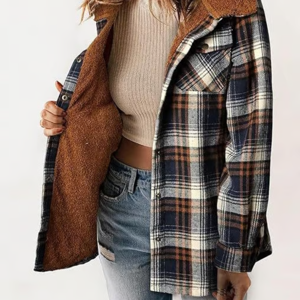 Sofia | Casual women's jacket with trendy checked design