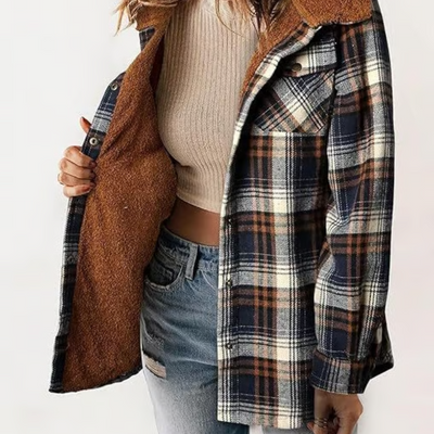 Sofia | Casual women's jacket with trendy checked design