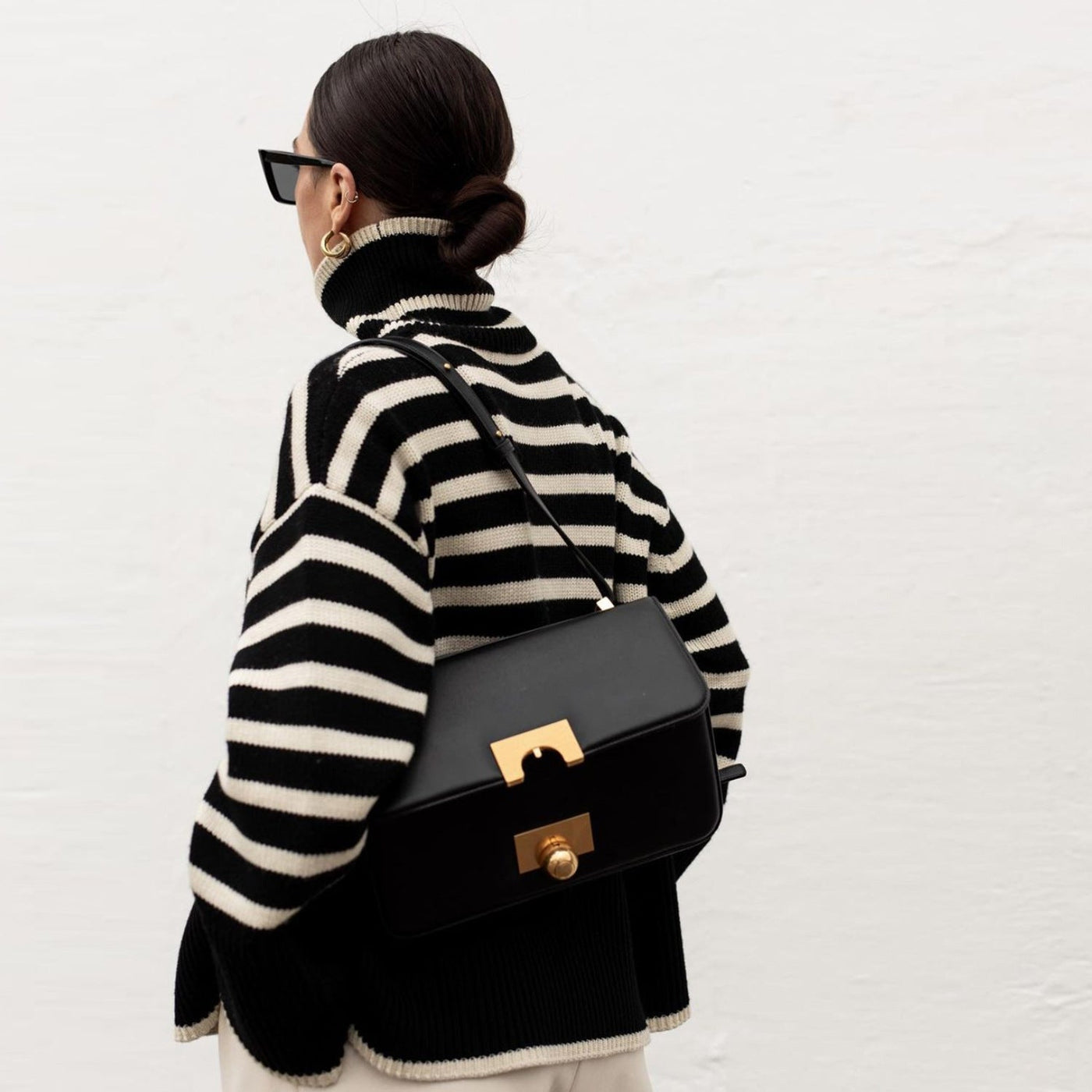 Elena | Cosy striped jumper with collar