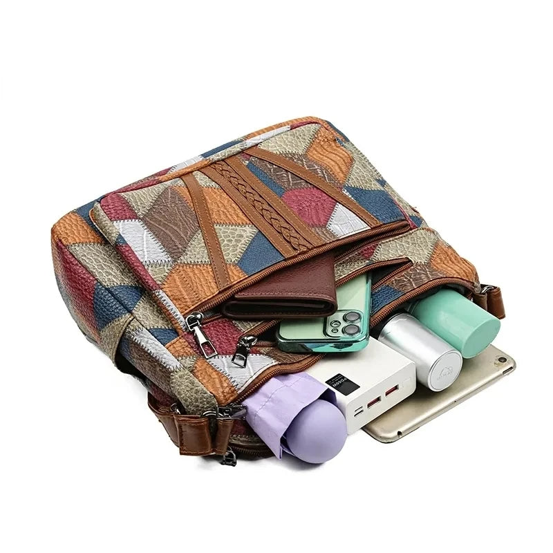 Marina | Patchwork bag made from vegan leather