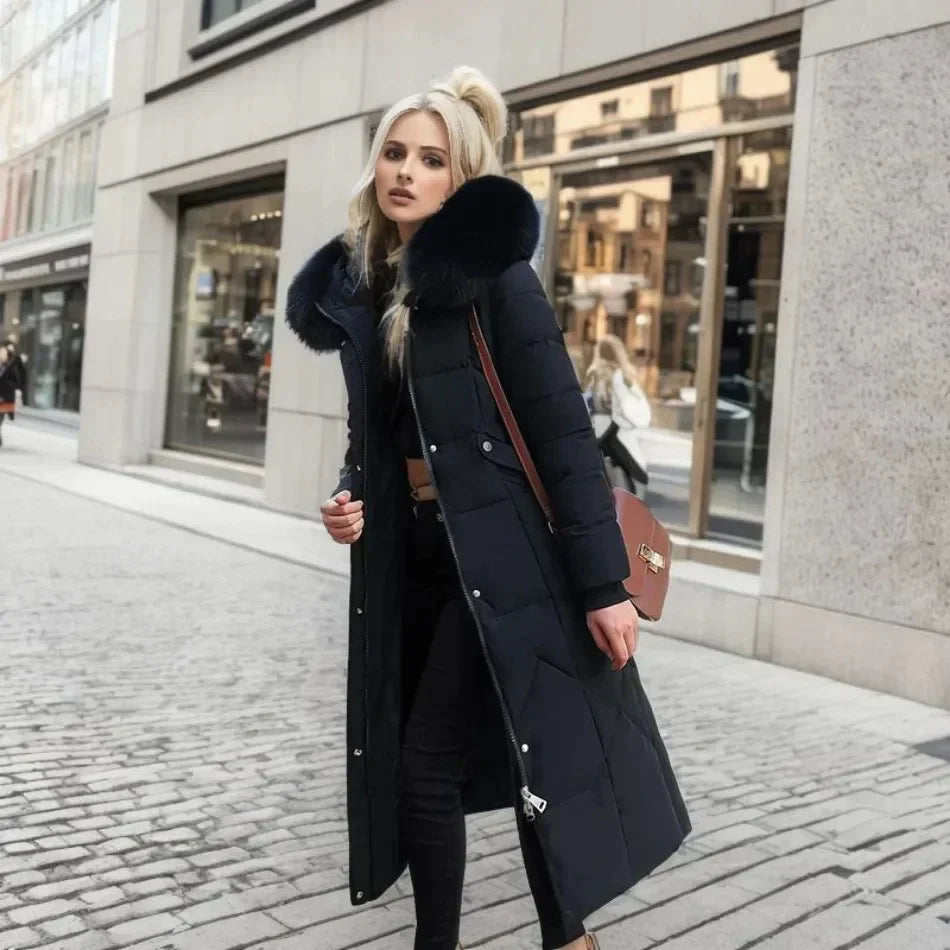Lorenzo | Italian coat with faux fur collar