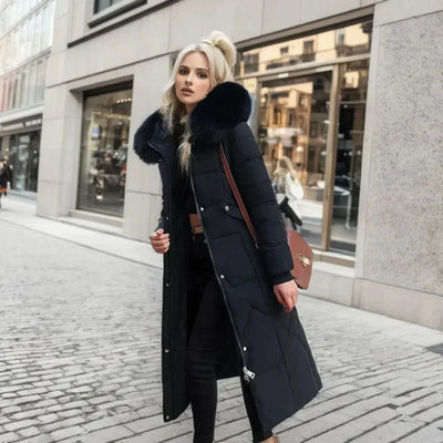 Lorenzo | Italian coat with faux fur collar