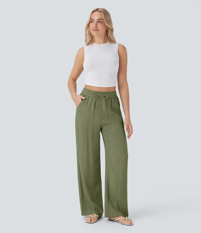 Elena | Comfortable women's linen trousers for warm days