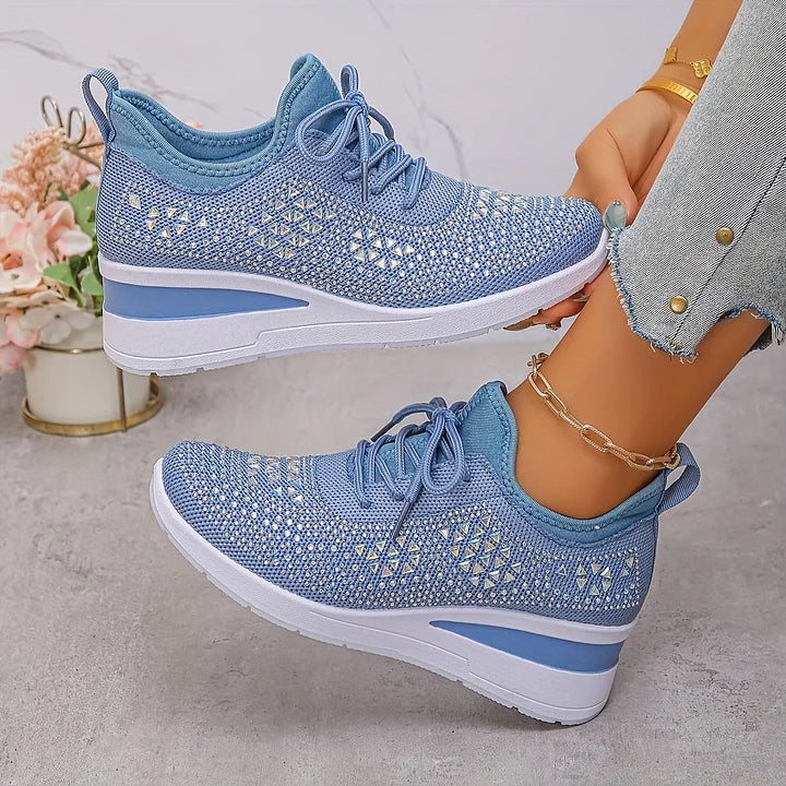 Elena | Orthopaedic trainers with rhinestones
