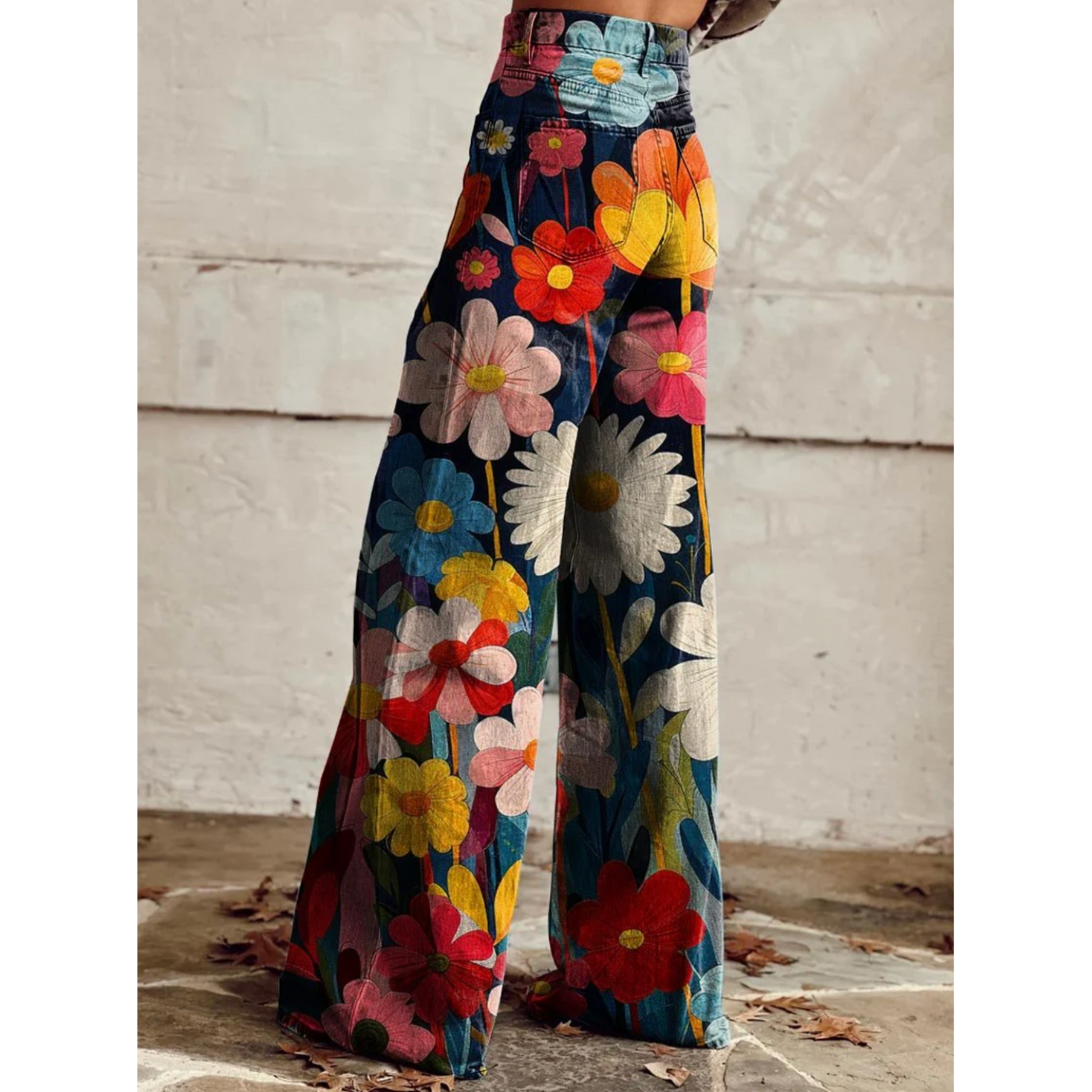 Julia | Flower Power wide-leg trousers