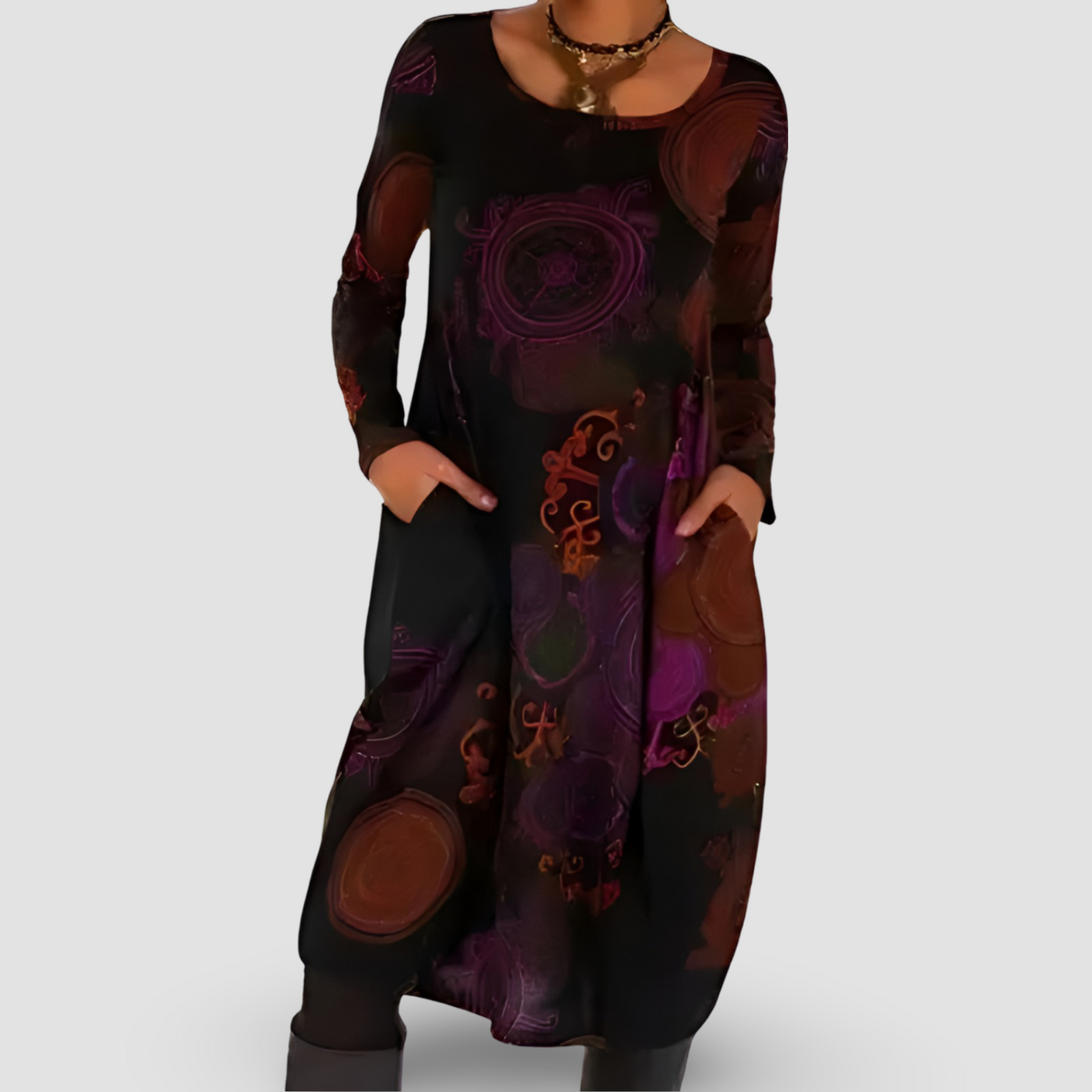 Ronja | Winter dress with bohemian elegance