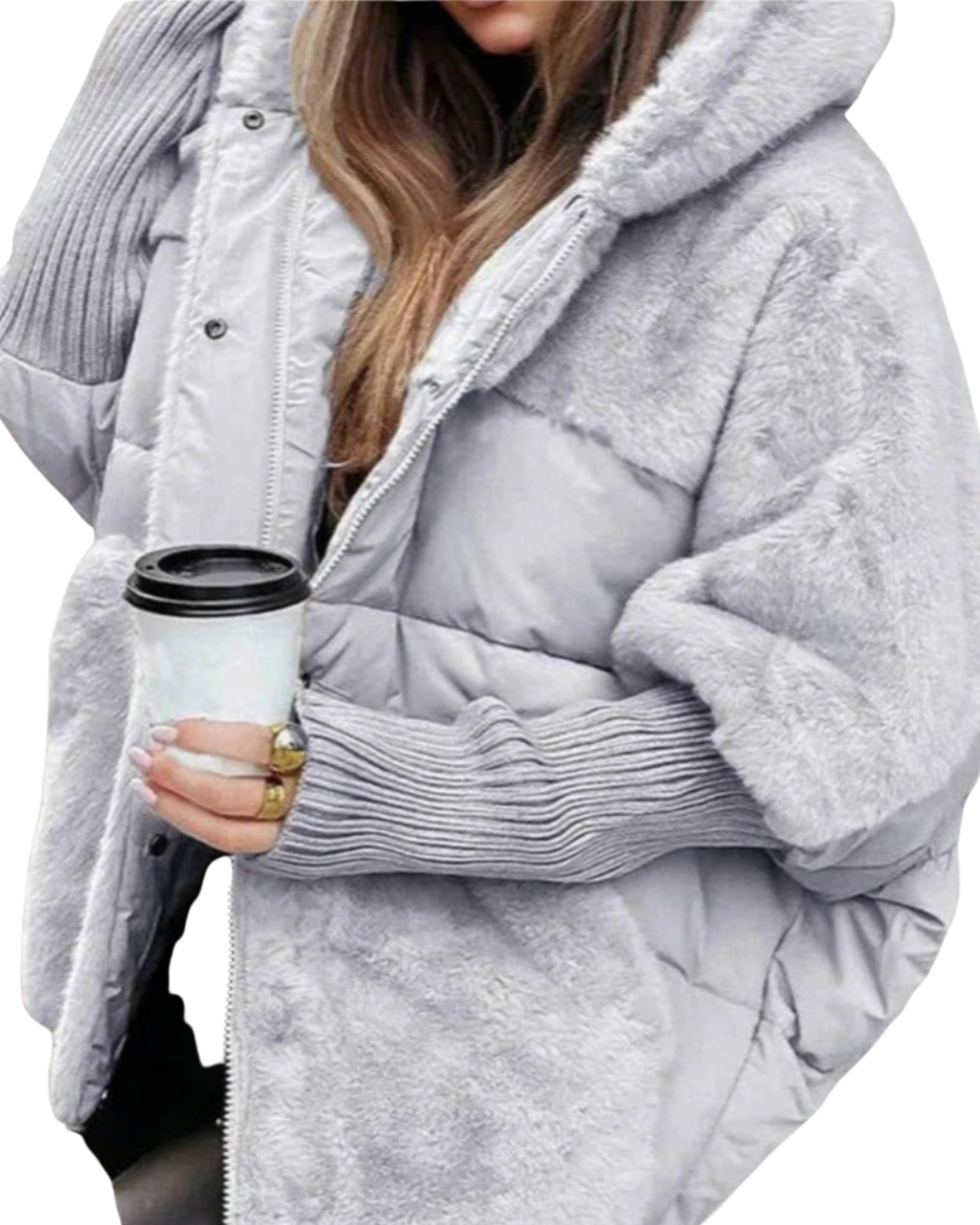 Theresa | Elegant women's winter jacket with fur hood