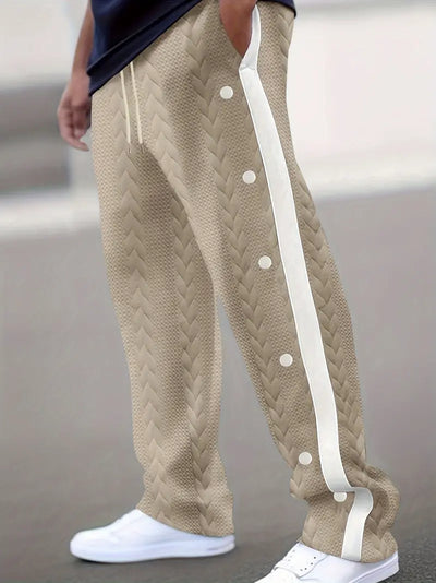 Kiana | Casual knit trousers with button accents on the sides