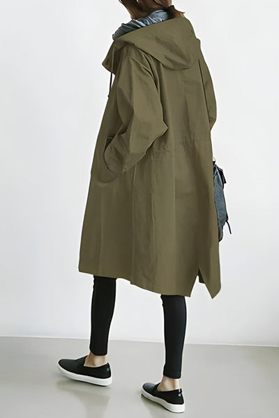 Clara | Relaxed Hooded Trench Coat for Women