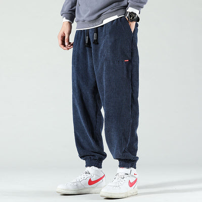 Kenji | Oversized corduroy trousers with stretch waistband