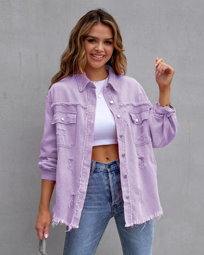 Valerie | Casual Ripped Shirt Jacket
