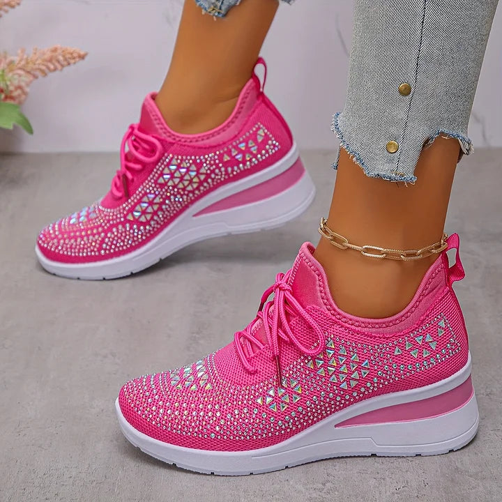 Elena | Orthopaedic trainers with rhinestones