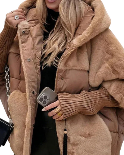 Theresa | Elegant women's winter jacket with fur hood