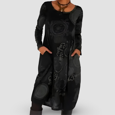 Ronja | Winter dress with bohemian elegance