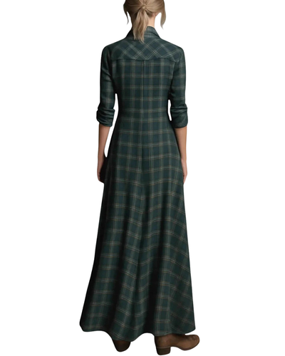 Mara | Elegant maxi shirt dress with belt accent