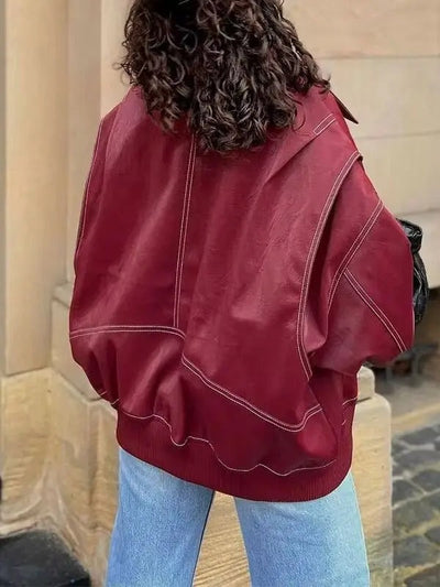 Faye | Oversized leather jacket