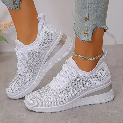Elena | Orthopaedic trainers with rhinestones