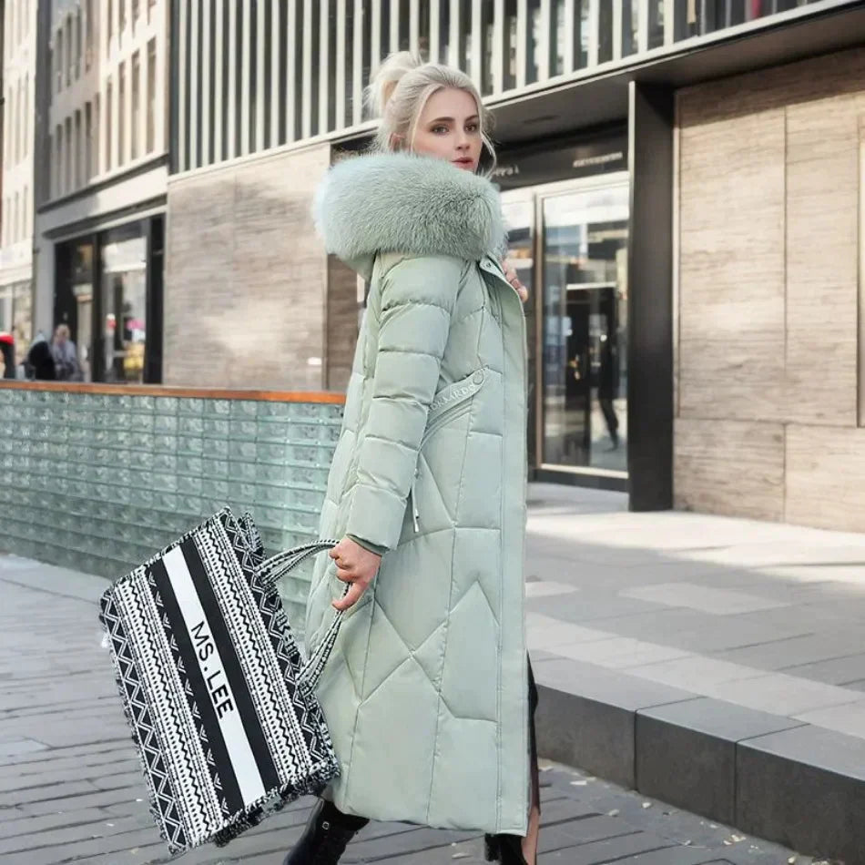 Lorenzo | Italian coat with faux fur collar