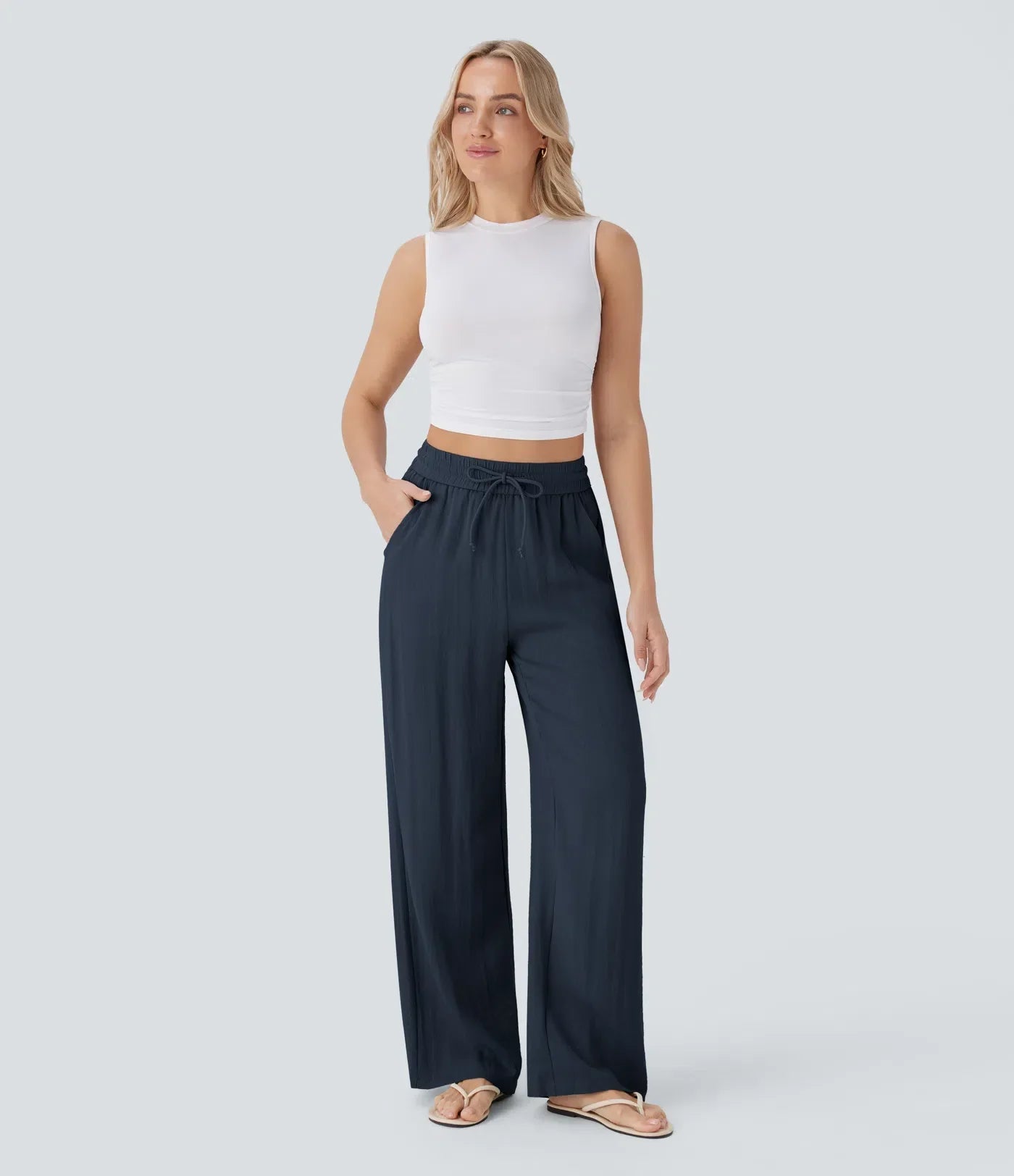 Elena | Comfortable women's linen trousers for warm days