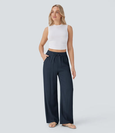 Elena | Comfortable women's linen trousers for warm days