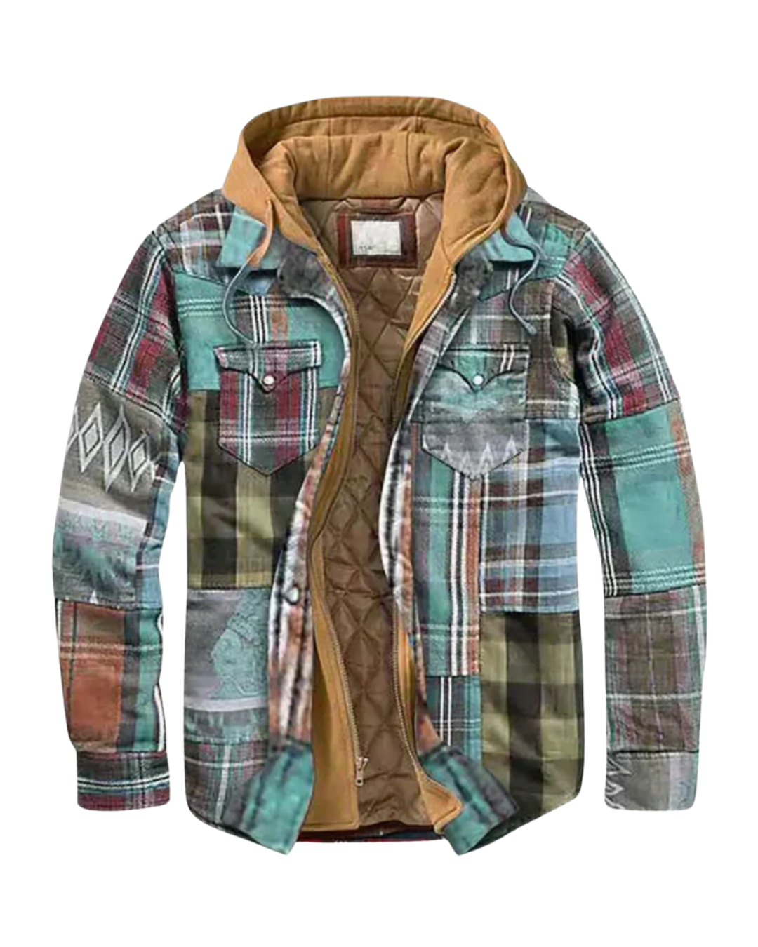 Liora | Patchwork checked jacket in a modern, trendy style