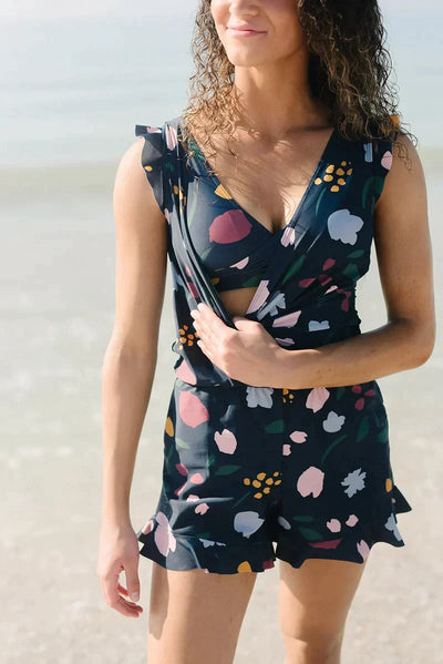 Swimming costume with integrated bra for perfect support