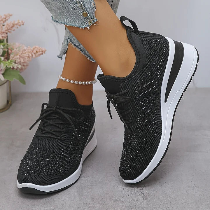 Elena | Orthopaedic trainers with rhinestones